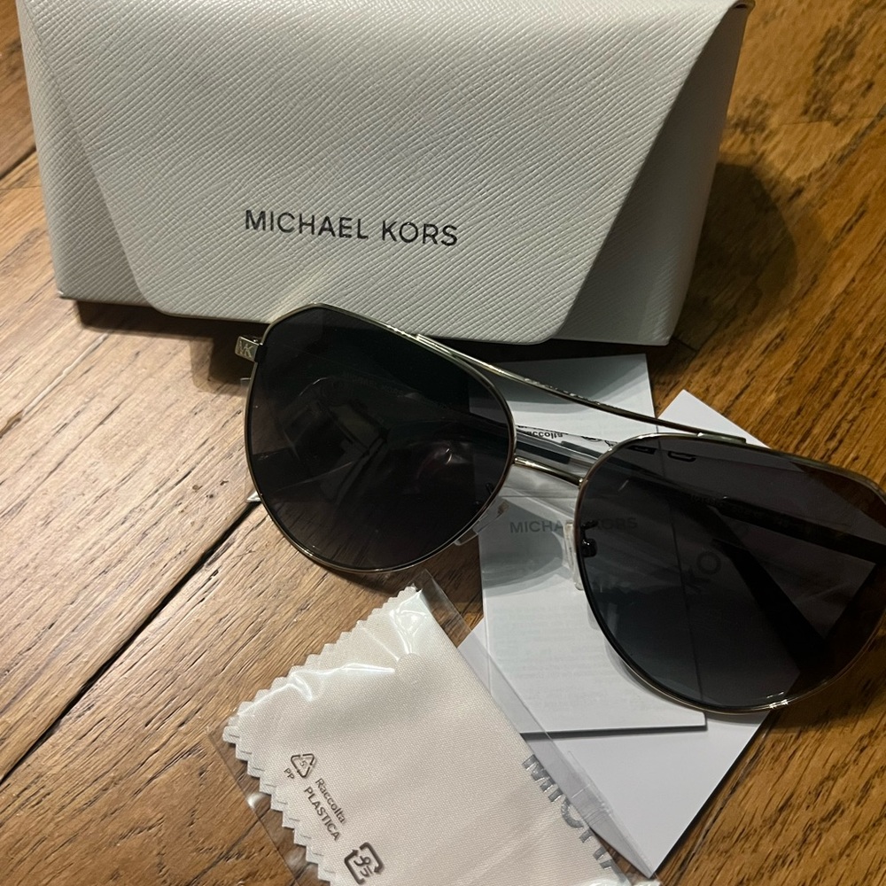 Michael Kors Black Aviator Sunglasses